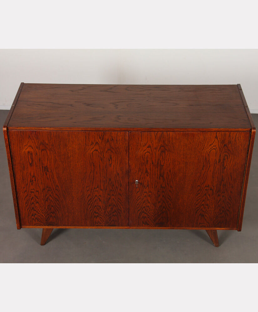 Vintage dark oak chest of drawers by Jiri Jiroutek, model U-450, 1960