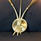 Pair of gilded brass wall lights, Maison Lunel, France, 1950's