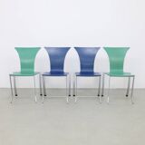 4x Postmodern Dining Chair by Karl Friedrich Förster for KFF, 1990s