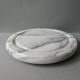 White marble table mat, grey veined