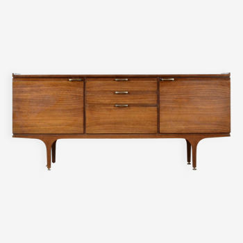 Buffet/commode en teck « Meredew » du milieu du siècle. Élégant Vintage Moderne / Rétro / Style Danois / Scand