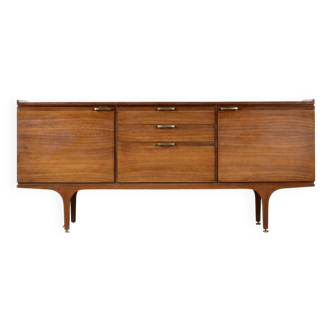 Buffet/commode en teck « Meredew » du milieu du siècle. Élégant Vintage Moderne / Rétro / Style Danois / Scand