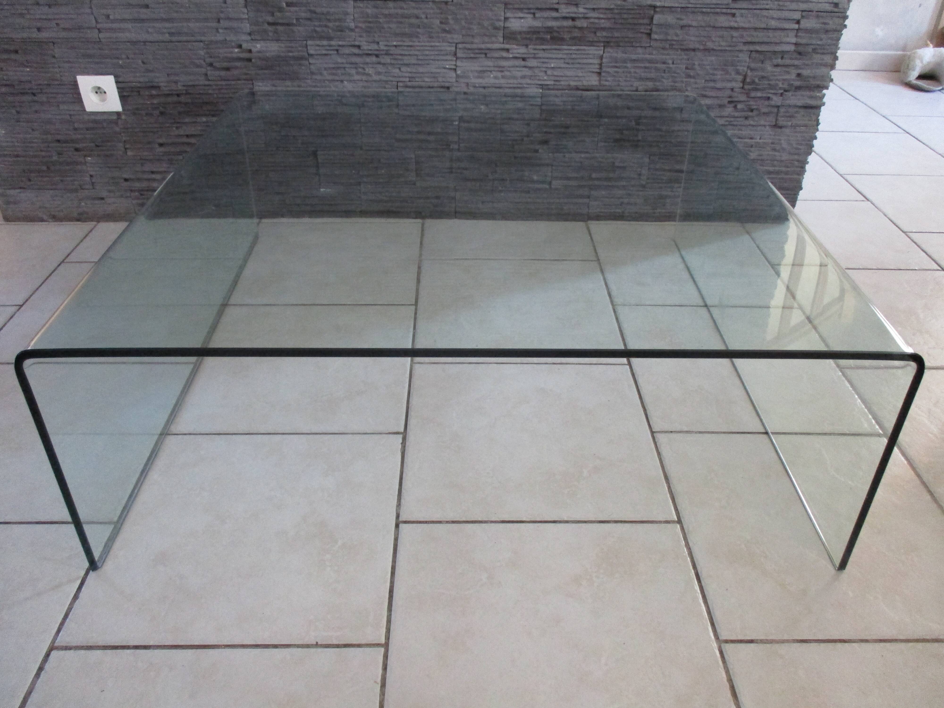 Coffee table glass red line roset or cortesi