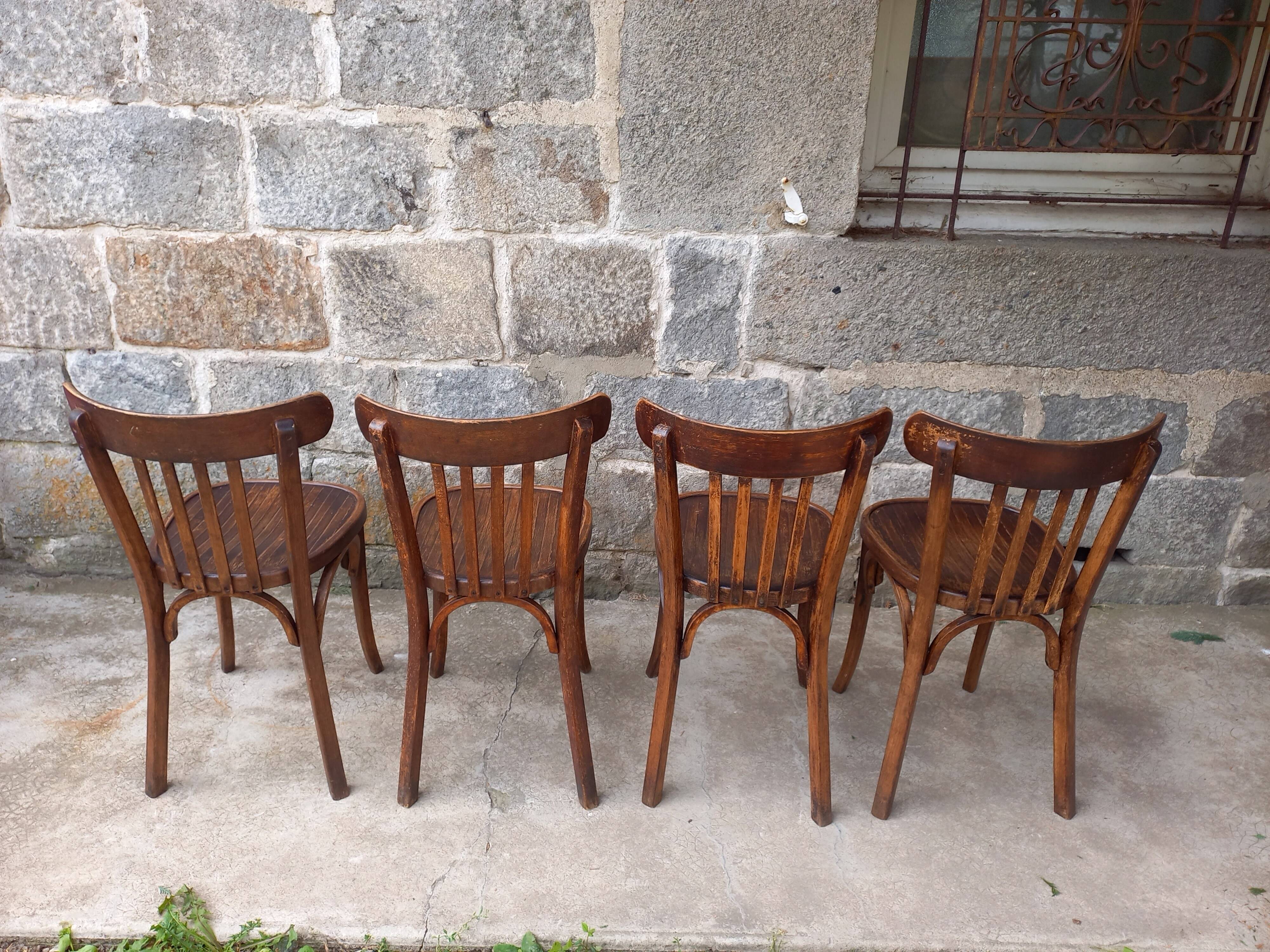 Set de 4 chaises bistrot Baumann