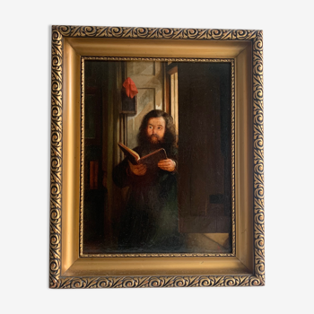 Portrait d’homme peinture à l’huile XIXc