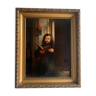 Portrait d’homme peinture à l’huile XIXc