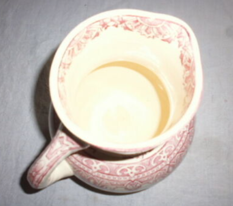 Broc or pitcher Longchamp Moorish décor pink