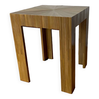 Side table Straw marquetry