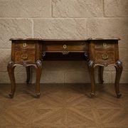 Large walnut writing desk – Louis XV style – 20th century