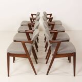 Kai Kristiansen chairs in roswood model 42, set of 8,Denmark 1960s