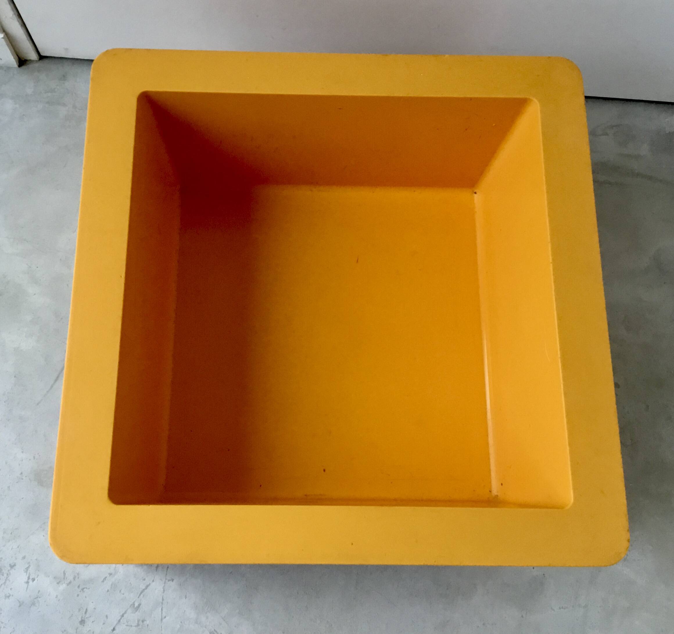 Emsa orange side table - space-age plastic 1960