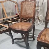 Pair of waxed Louis X period chairs