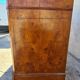 Commode style Louis Philippe en bois et marbre blanc