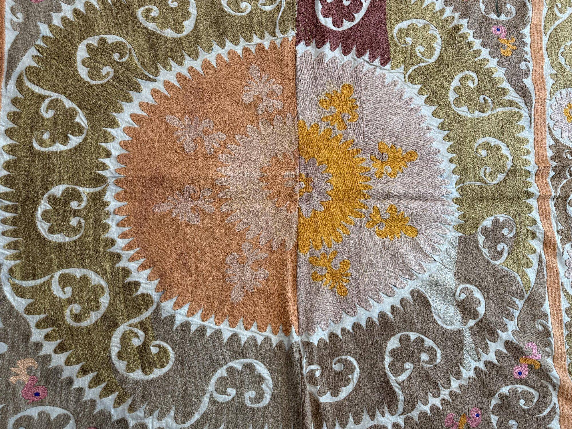 Vintage hand-embroidered tablecloth 150x153 cm
