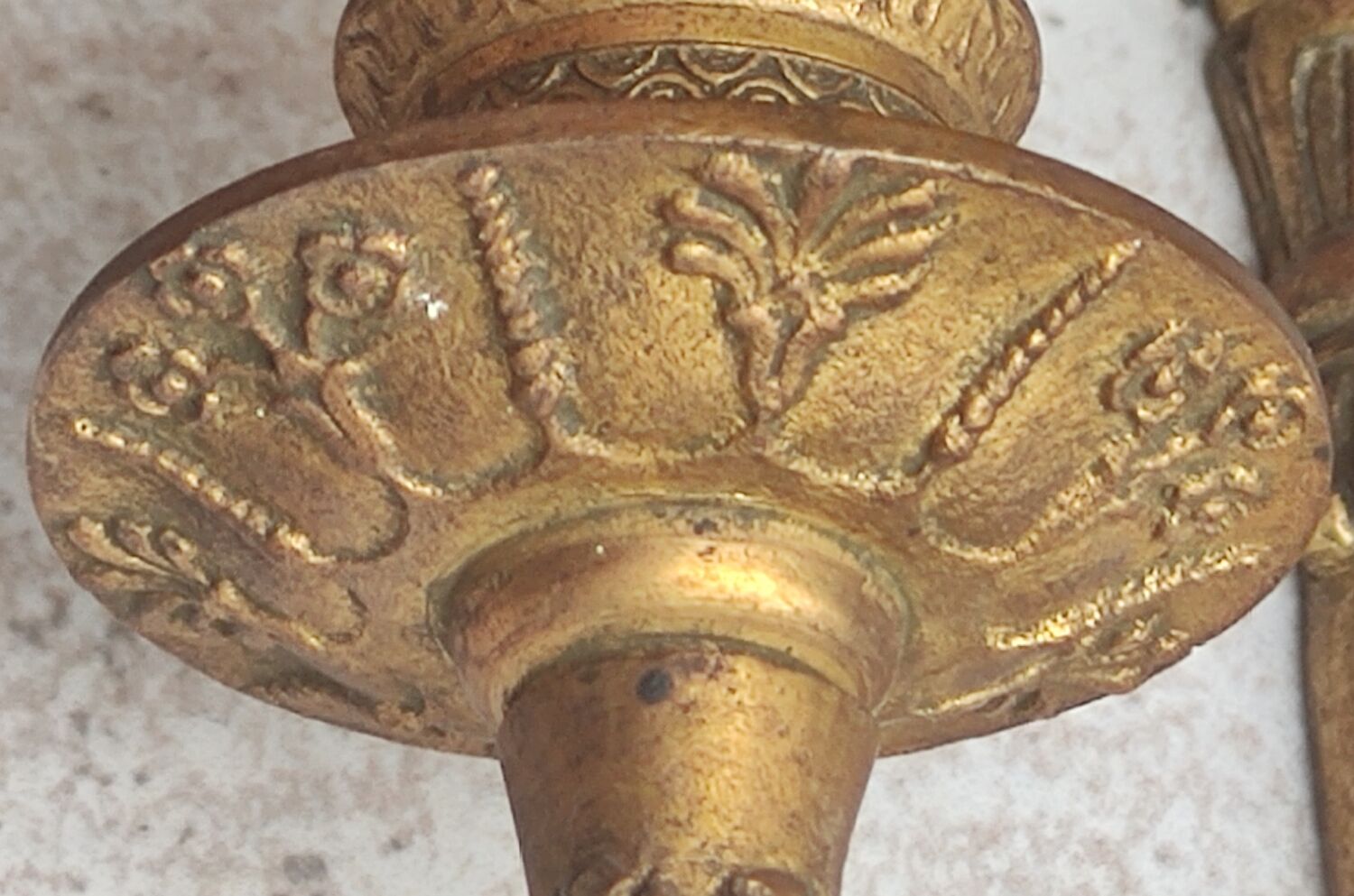 Pair of old bronze sconces