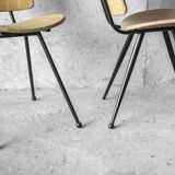 Set of 4 vintage compass feet chairs - 1960