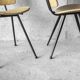 Set of 4 vintage compass feet chairs - 1960