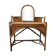 Coiffeuse bureau en rotin vintage