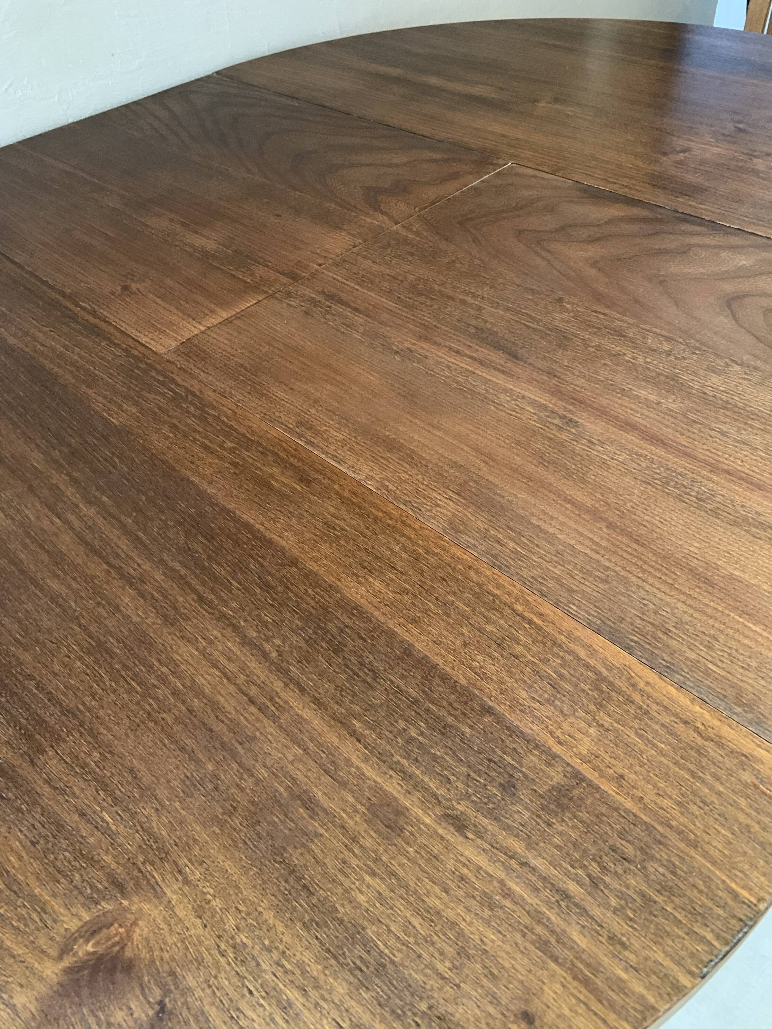 Vintage extendable wooden table from the 50s with independent extension