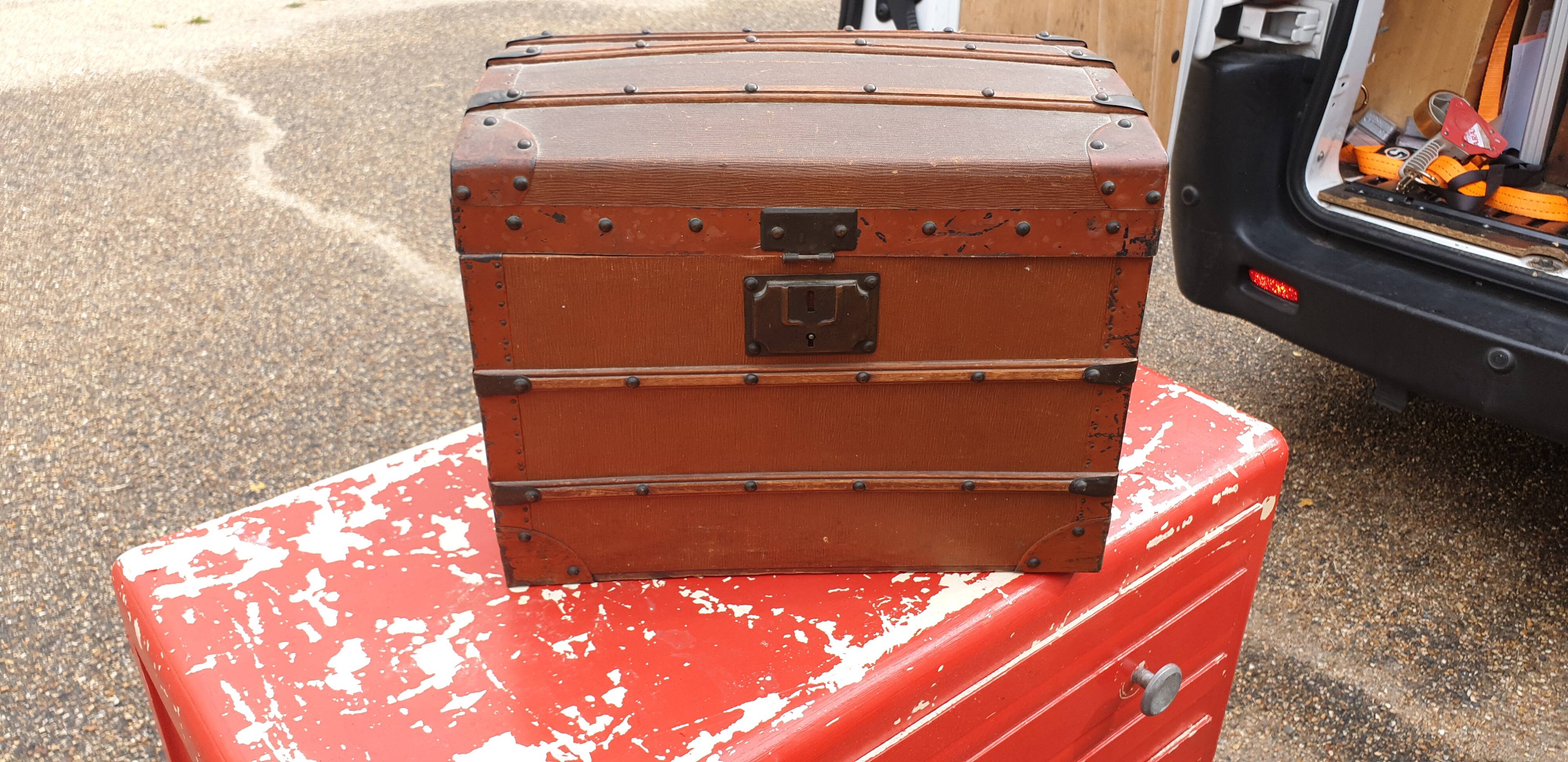 Domed doll trunk early 20th century