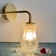 Vintage tulip wall lamp in molded glass