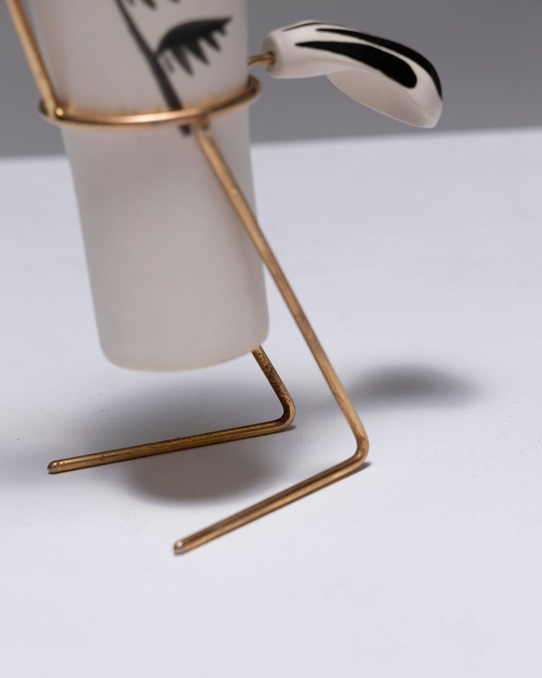 High ostrich earthenware mug, 1960s