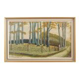 Tableau « La route de la forêt », design scandinave, années 1960