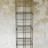 Large string shelf on legs - stainless steel - 1980s design