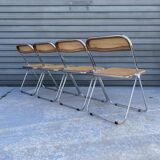 "Plia" caned chairs by Giancarlo Piretti