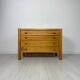 Commode française vintage en orme des années 1960, signée Maison Regain