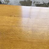 3m oak table from 1950 with its extensions