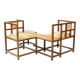Banc de conversation inspiré par Rennie Mackintosh, unique, 1980