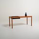 Banc en teck scandinave avec jardinière, années 1960