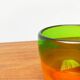 Set of 2 vintage German coloured glass bowls by Eisch.
