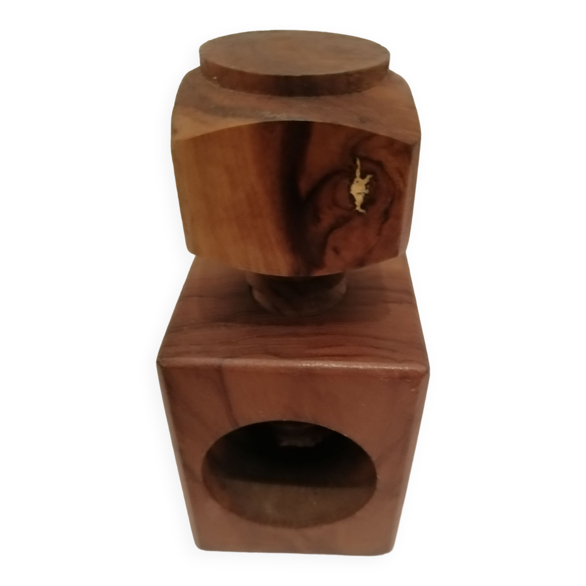 Nut and hazelnut nutcracker in olive wood
