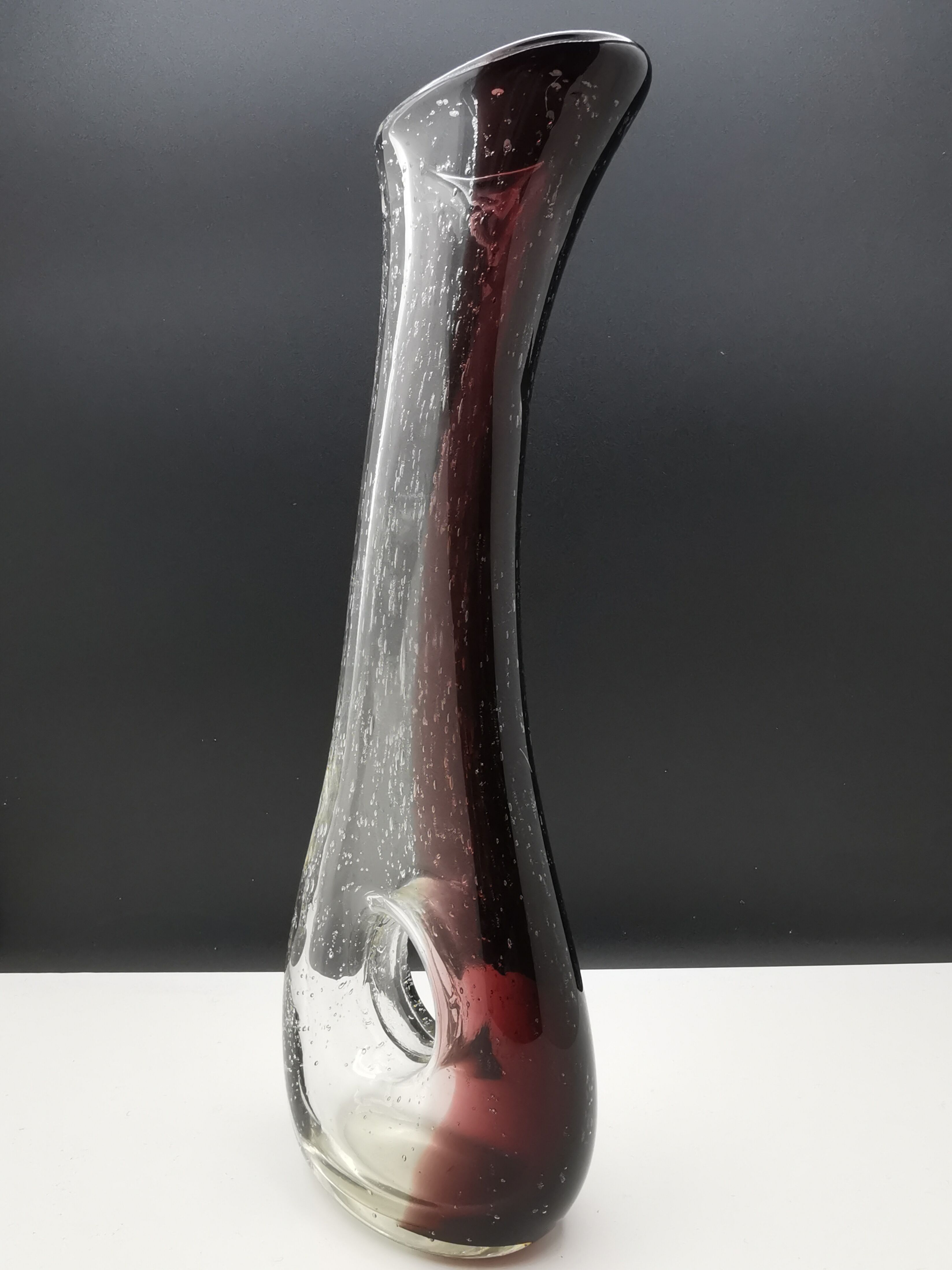 Vintage glass vase bubble 60s/70s