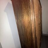 Rattan and wood wardrobe signed Roche Bobois