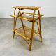 1960s rattan and bamboo coffee table, with its magazine rack.