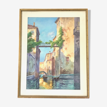 Watercolor painting Venice