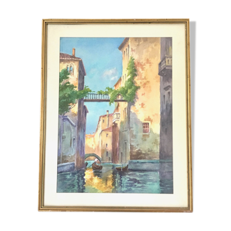 Watercolor painting Venice