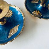Pair of shell candlesticks