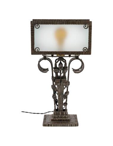 Art Deco wrought iron table lamp, 1930s