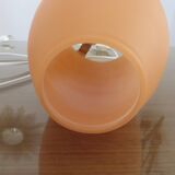 Mushroom lamp in pale orange opaline from the 70s