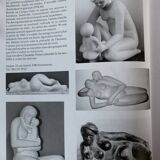 Paul baeke 'maternity' woman & child, modernist art style sculpture