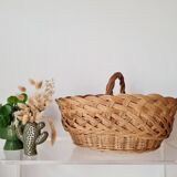 Vintage wicker basket – bohemian decorative storage