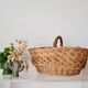 Vintage wicker basket – bohemian decorative storage