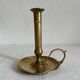 Vintage brass high hand candle holder