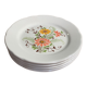 5 assiette vintage fleurs 20,5cm