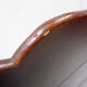 Vintage solid wood church bench from the 20th century.