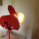 Industrial red metal projector